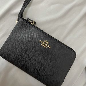 Coach Double Zip Wristlet in Navy